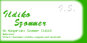 ildiko szommer business card